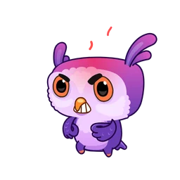 Owled Didi sticker — red candles